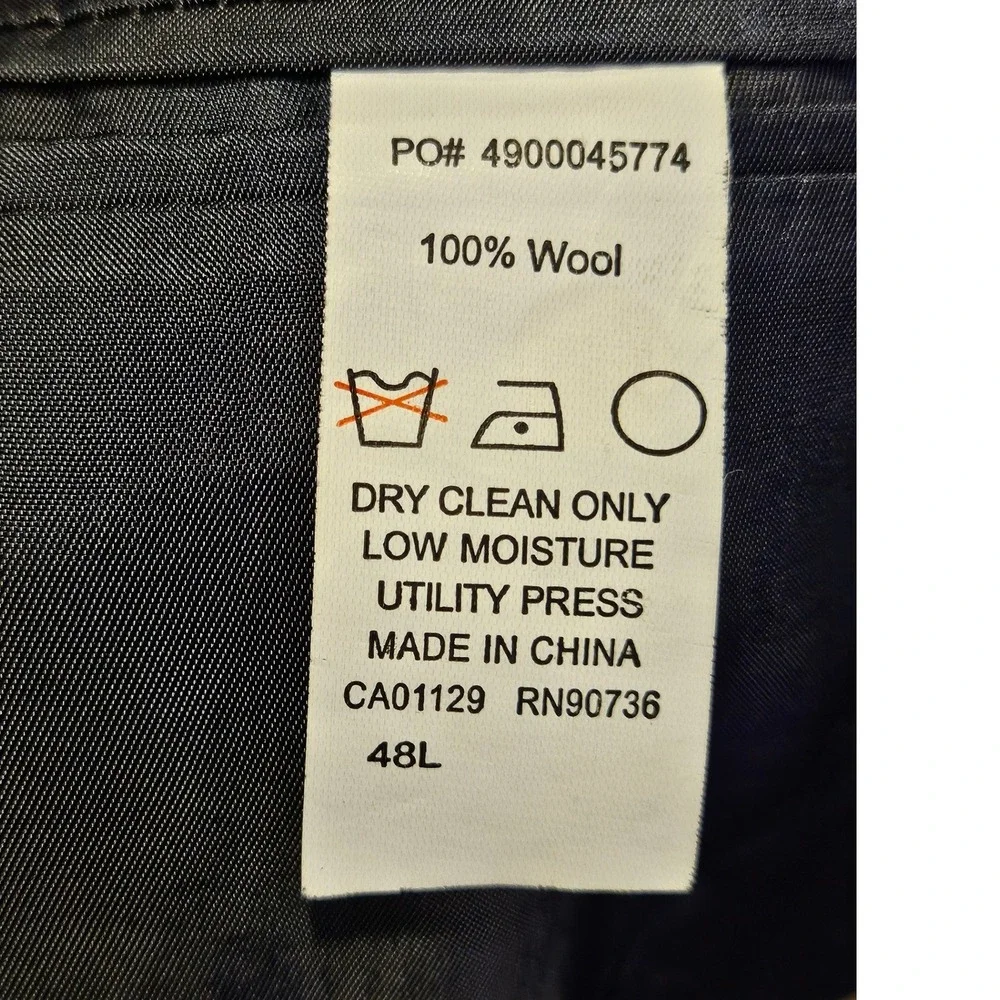 $450 Calvin‎ Klein Men's Dark Grey Slim Fit Stretch Sport Coat 100% Wool  h98